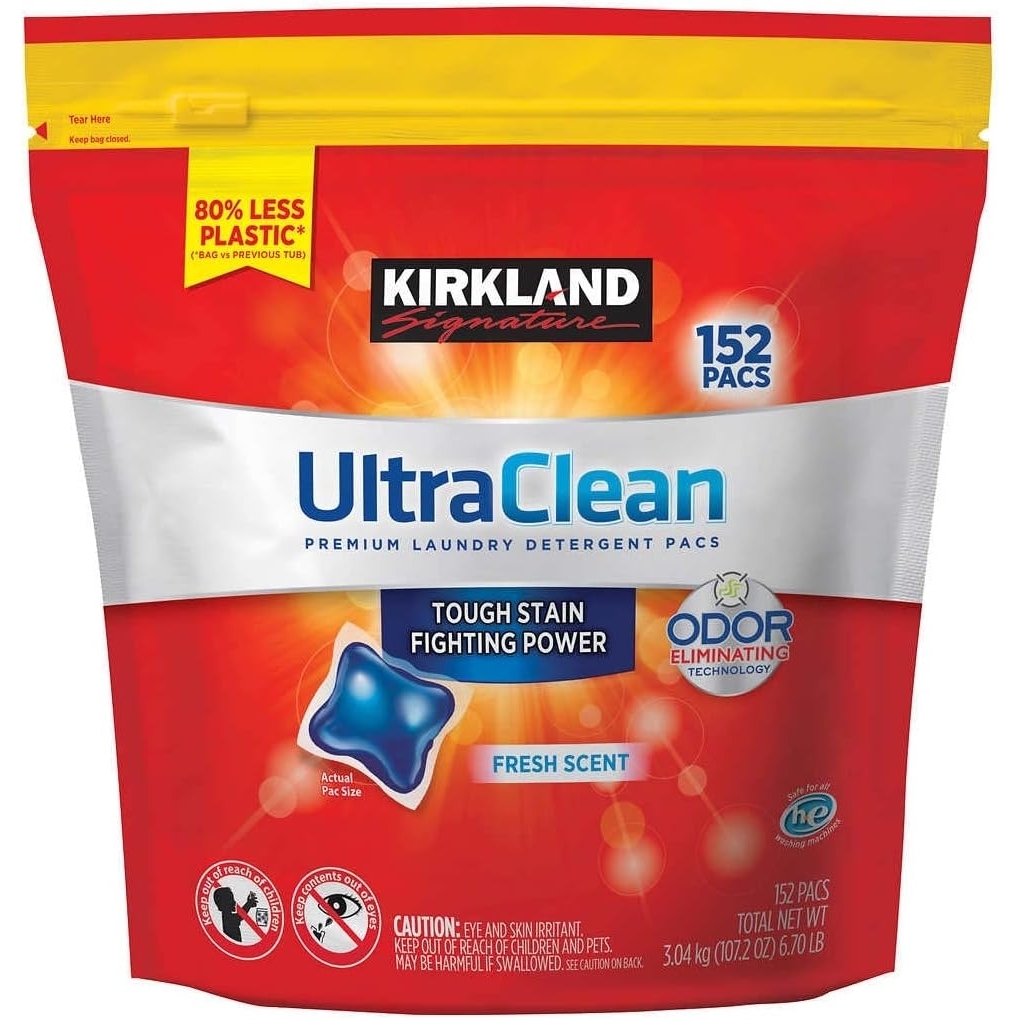 Kirkland Signature Ultra Clean Laundry Pacs, 152 Count