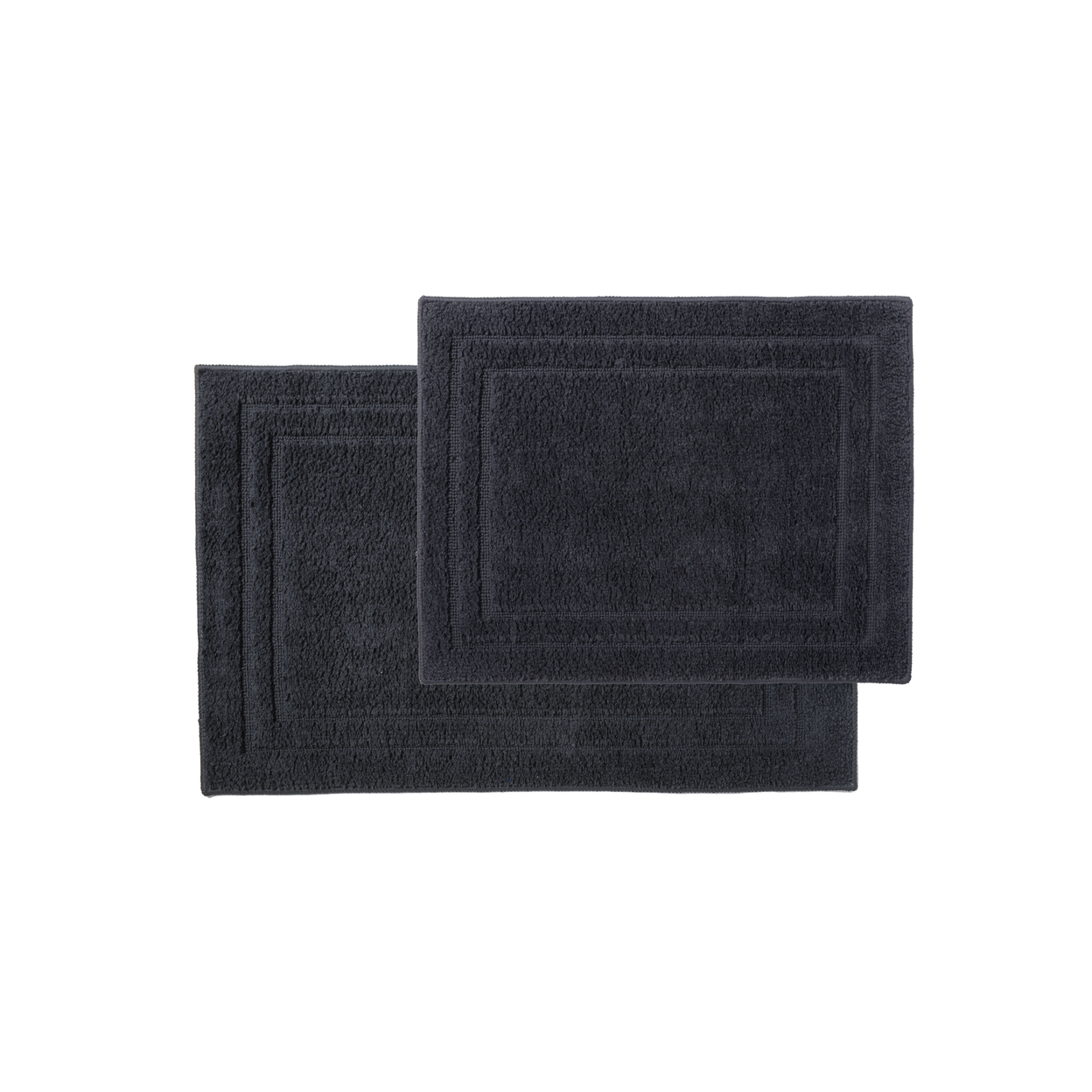 Bibb Home Microfiber Shag Bath Mat Set 2 Piece Anti-Skid Super-Absorbent Grey