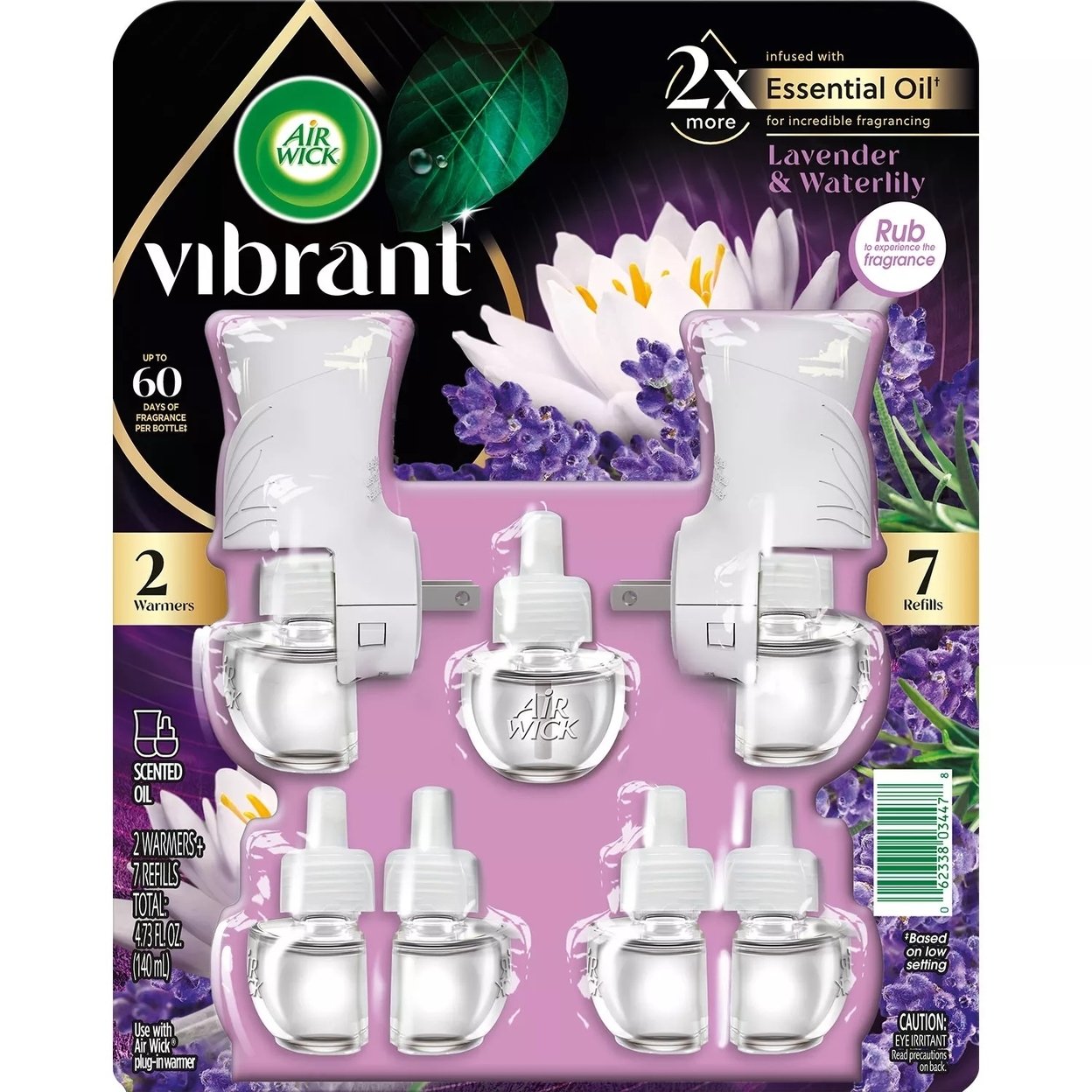Air Wick Vibrant Scented Oil, Lavender & Waterlily (2 Warmers + 7 Oils)