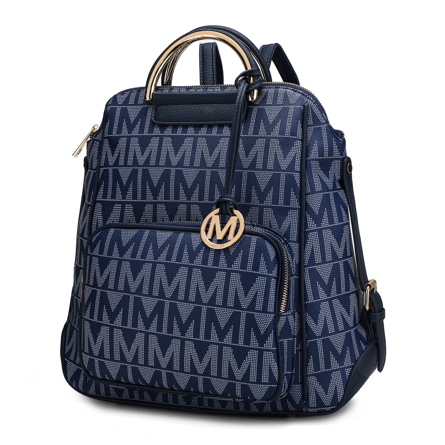 MKF Collection Cora Milan M Signature Trendy Backpack By Mia K. - Navy