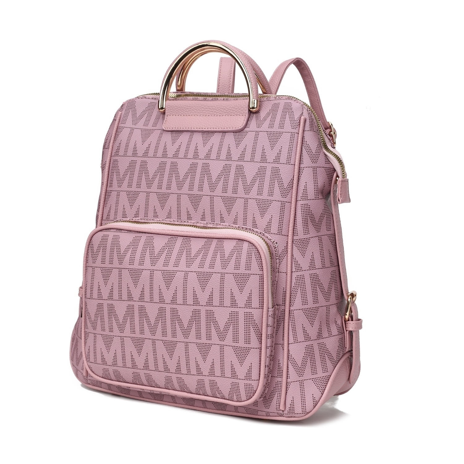 MKF Collection Cora Milan M Signature Trendy Backpack By Mia K. - Dusty Rose