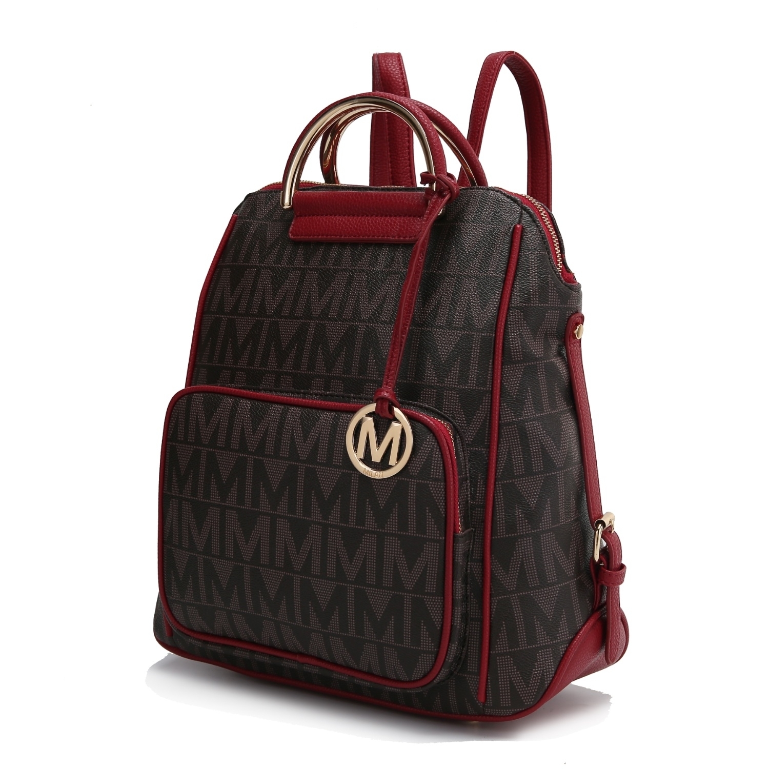 MKF Collection Cora Milan M Signature Trendy Backpack By Mia K. - Red
