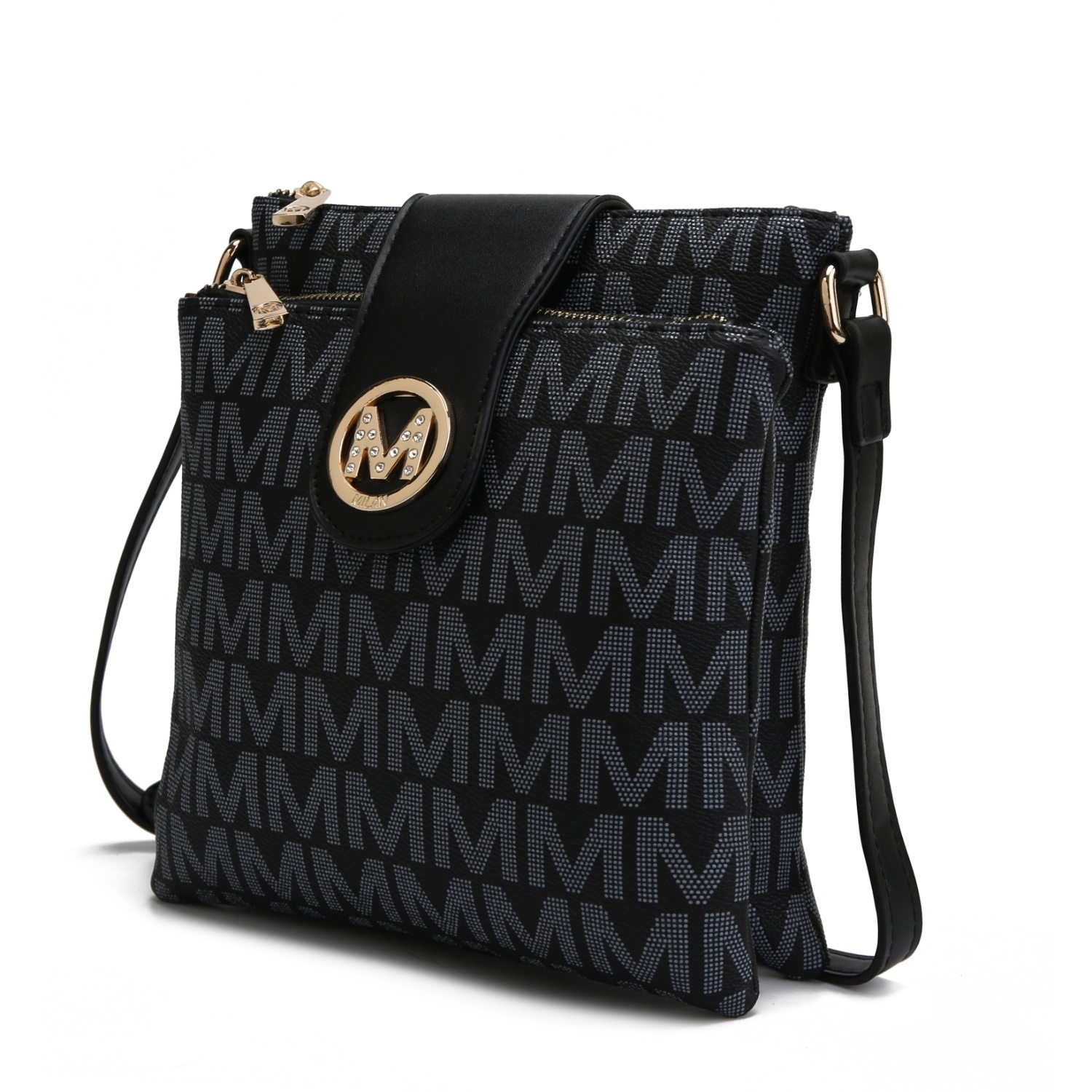 MKF Collection Wrigley M Signature Crossbody Handbag By Mia K. - Navy