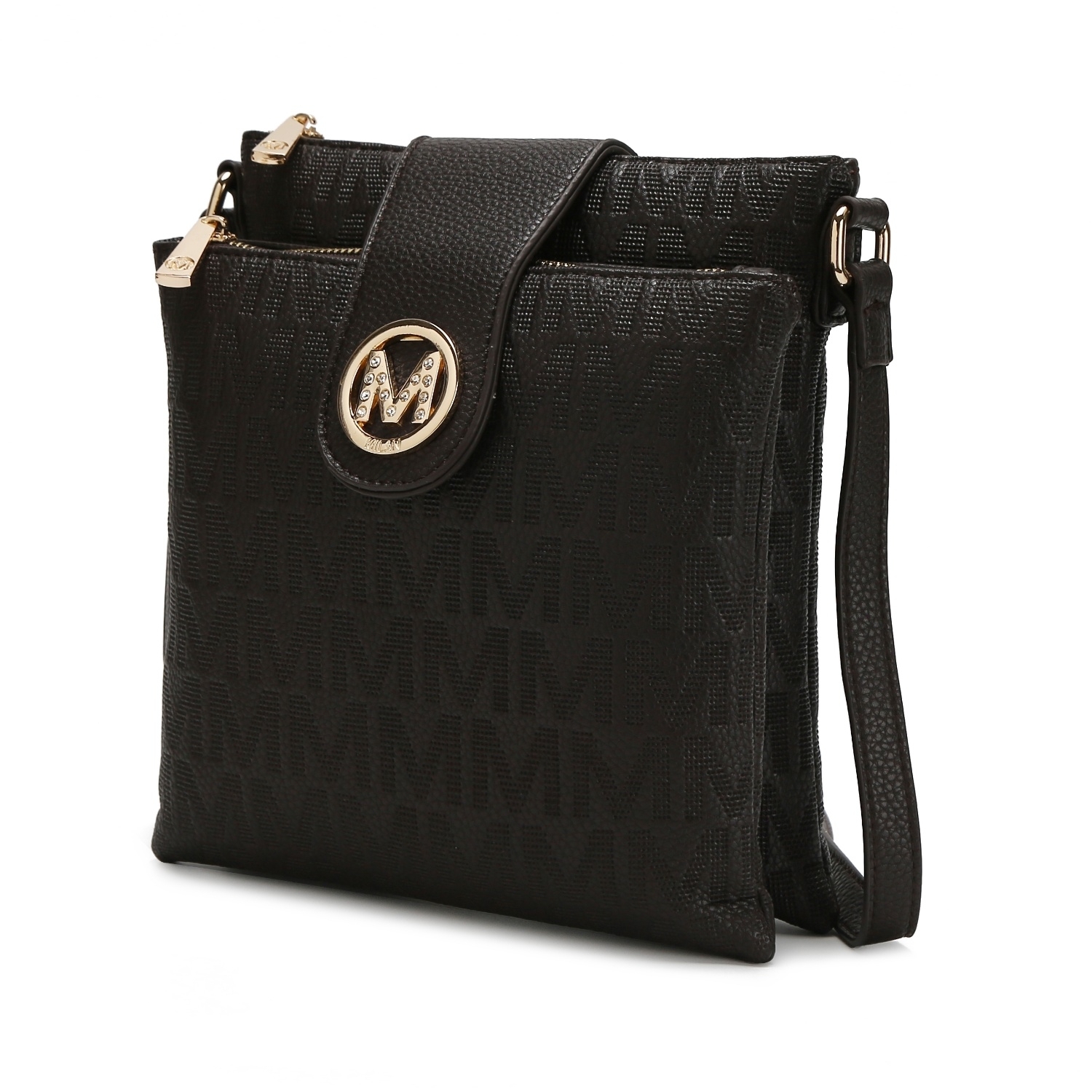 MKF Collection Marietta M Signature Crossbody Handbag By Mia K. - Chocolate