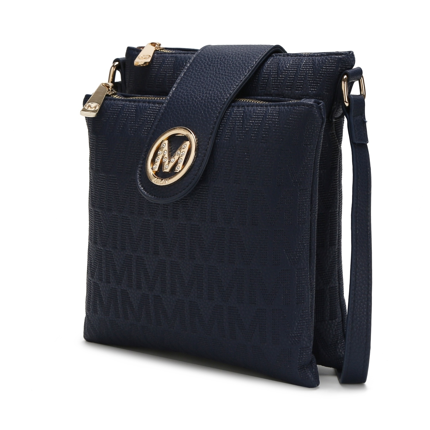 MKF Collection Marietta M Signature Crossbody Handbag By Mia K. - Navy