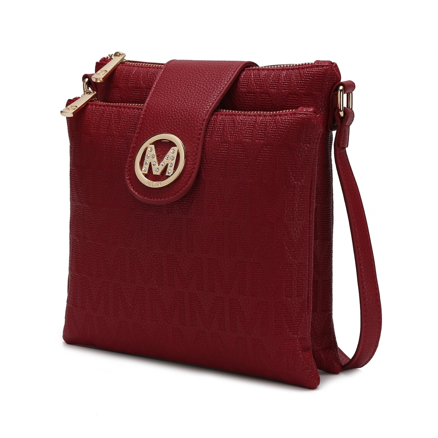 MKF Collection Marietta M Signature Crossbody Handbag By Mia K. - Red