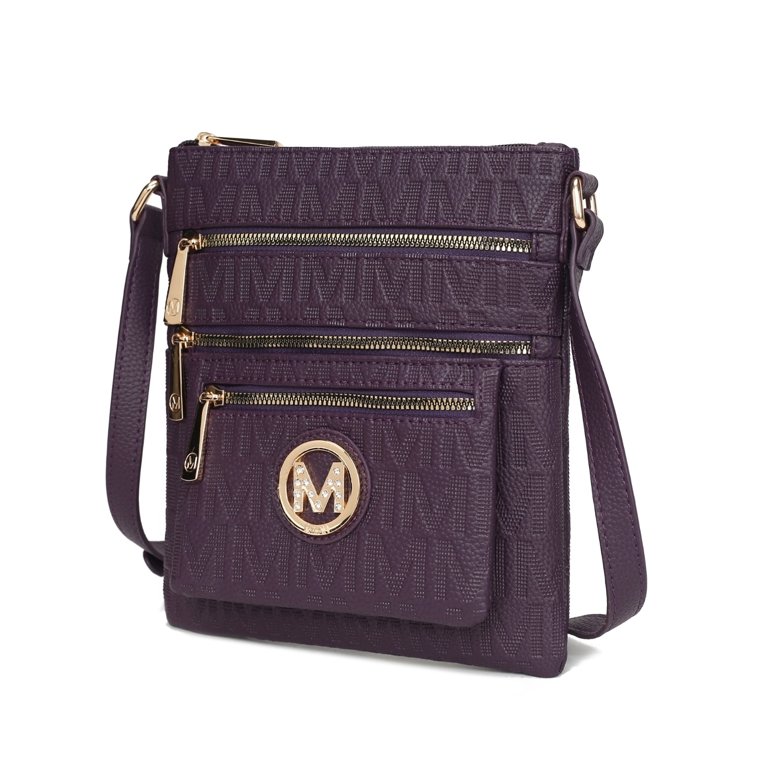 MKF Collection Jessy M Signature Crossbody Handbag By Mia K. - Purple