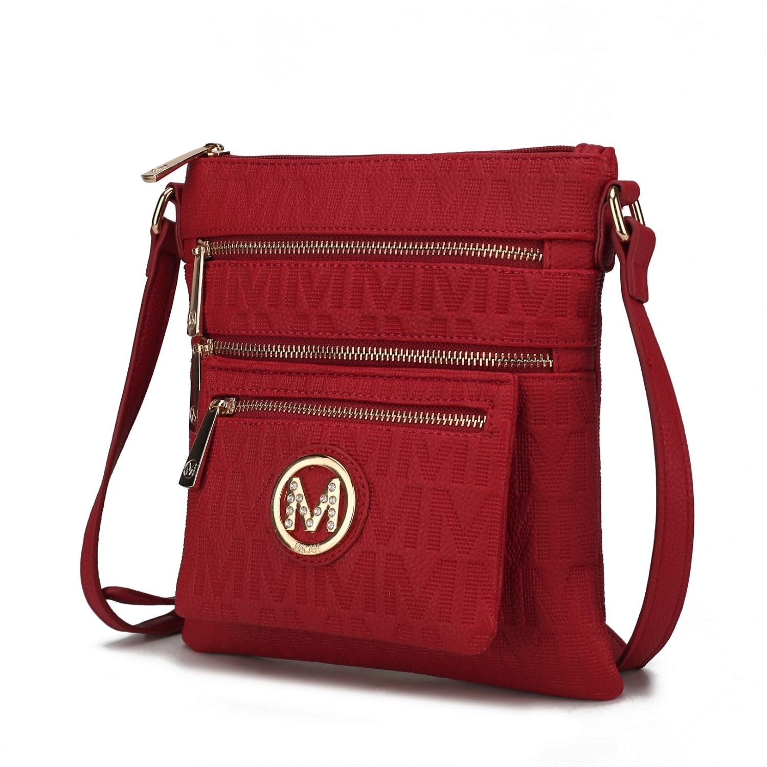 MKF Collection Jessy M Signature Crossbody Handbag By Mia K. - Red