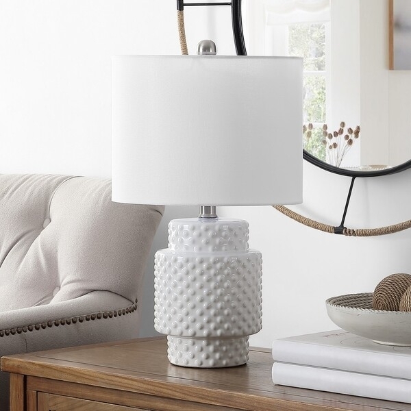 SAFAVIEH Table Lamp Collection Sonter 21 Table Lamp White