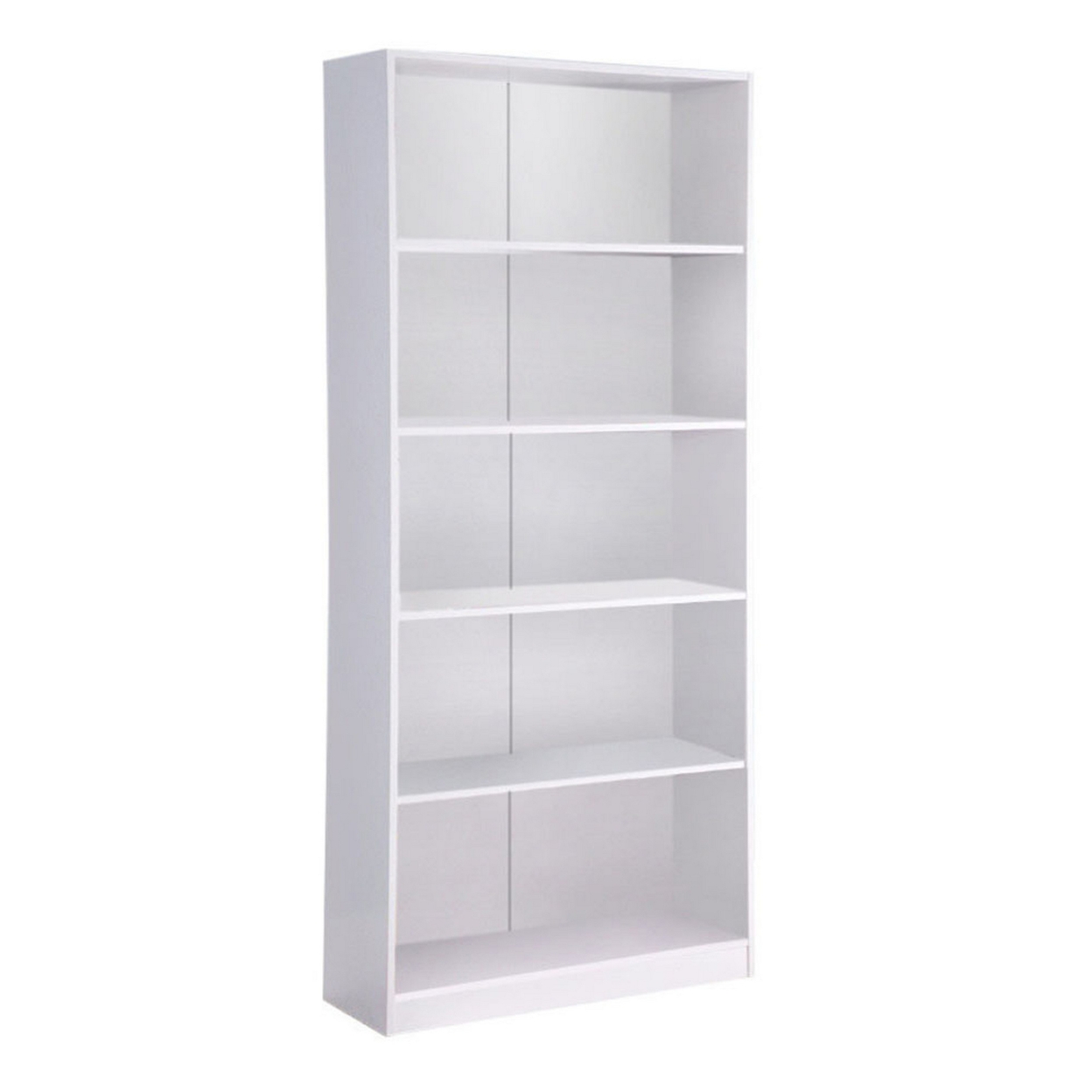 Minimalistic Yet Stylish Bookcase, White- Saltoro Sherpi