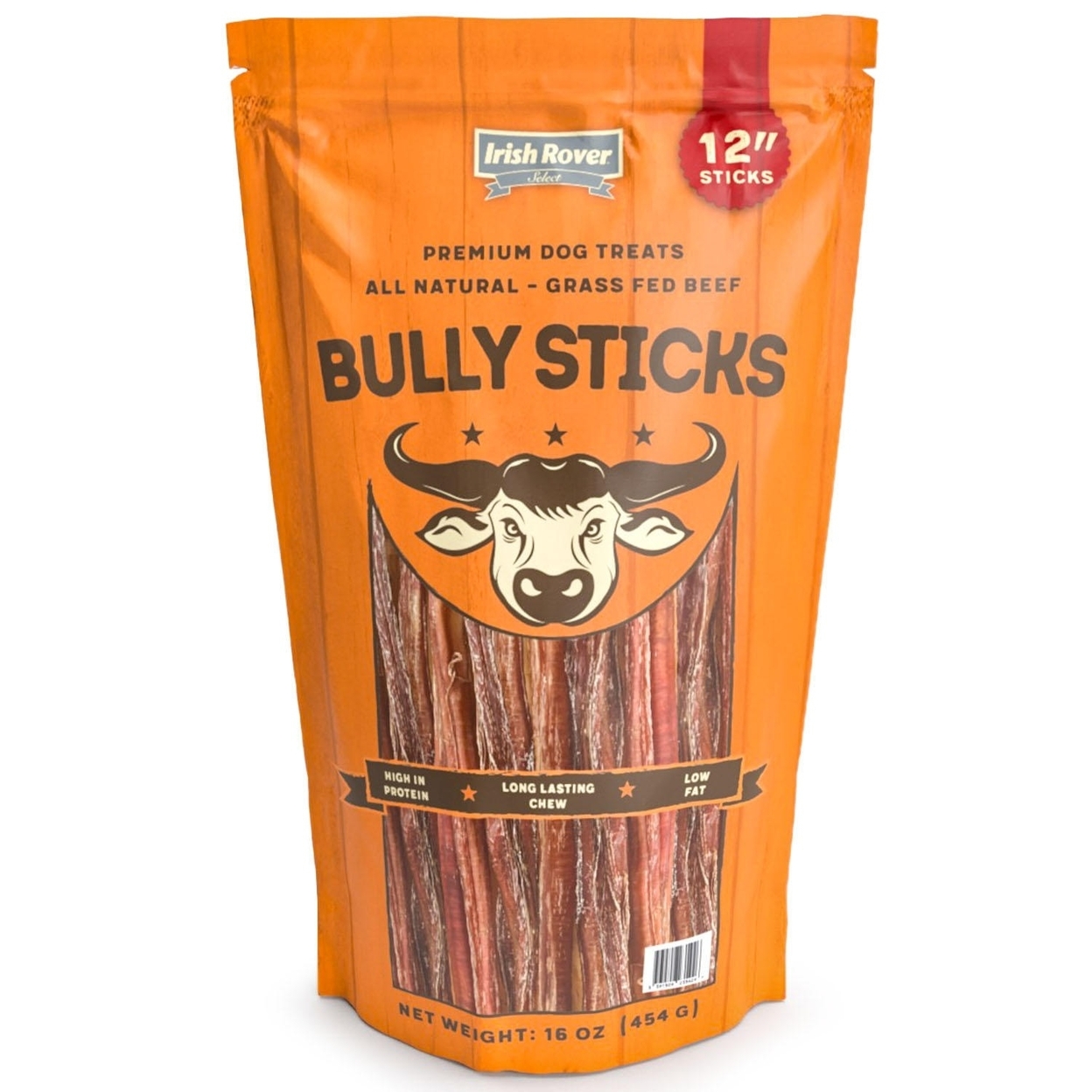 Irish Rover Beef Bully Sticks, 12 Inch (16 Ounce)