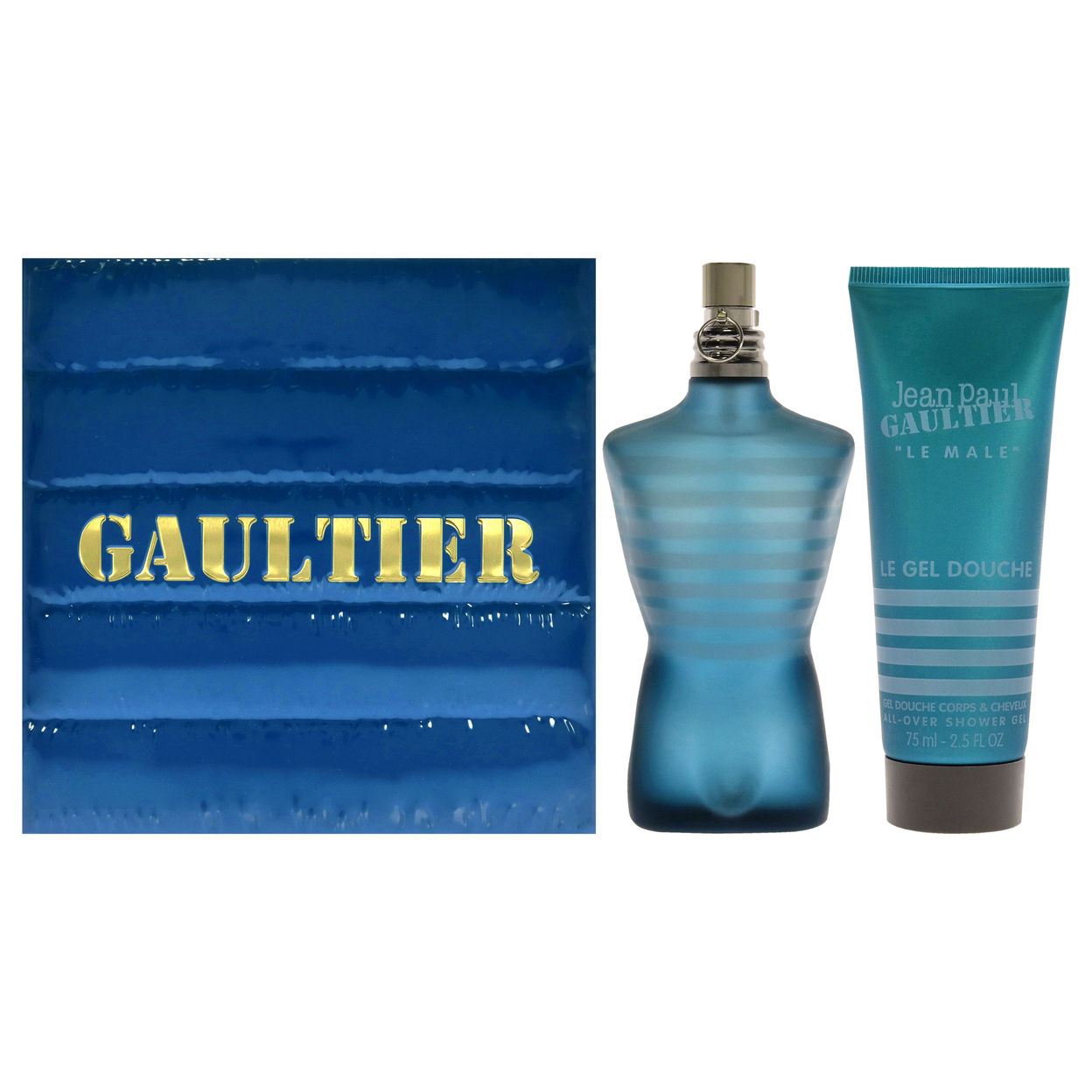 Jean Paul Gaultier Le Male 4.2oz EDT Spray, 2.5oz All-Over Shower Gel 2 Pc Gift Set