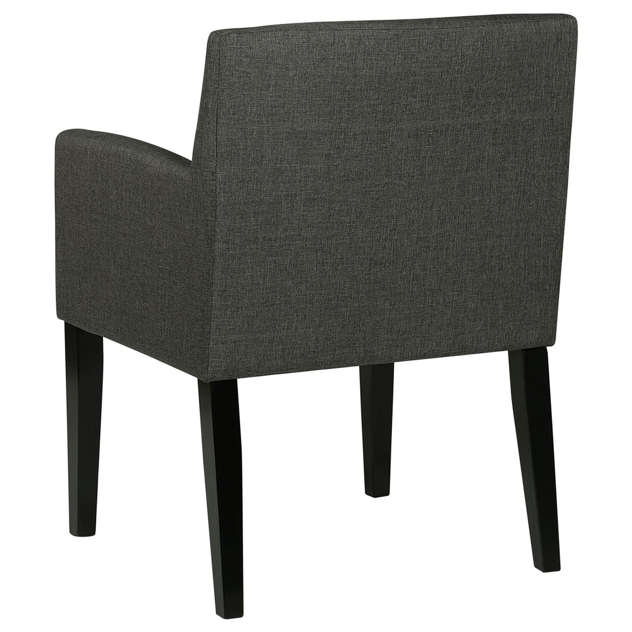Kinza 24 Inch Armchair Set Of 2, Gray, Cushioned Seat, Wood Block Legs -Saltoro Sherpi