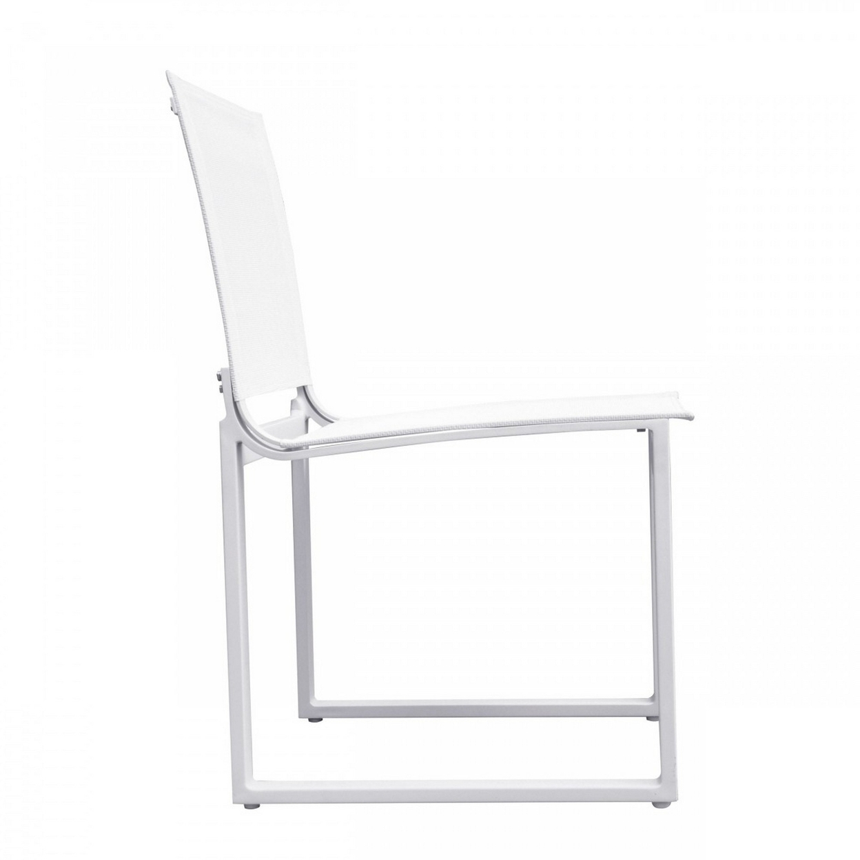 33 Inch Sling Seat Metal Dining Chair, Set Of 2, White- Saltoro Sherpi