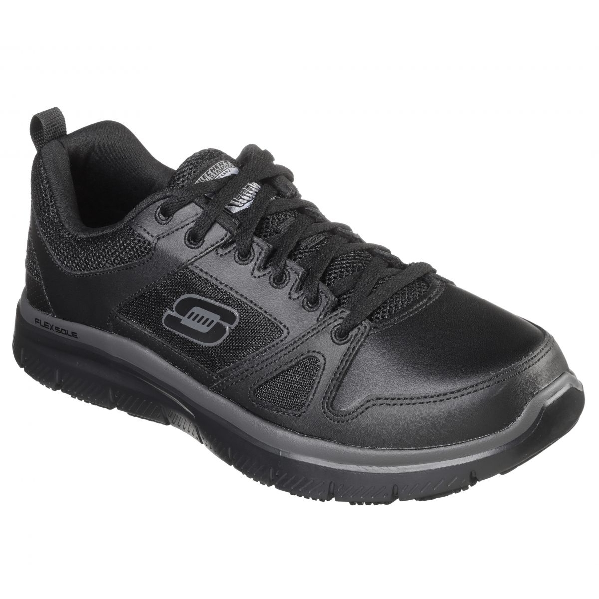 Skechers Men's Flex Advantage SR Work Shoes BLACK - BLACK, 7.5 Wide
