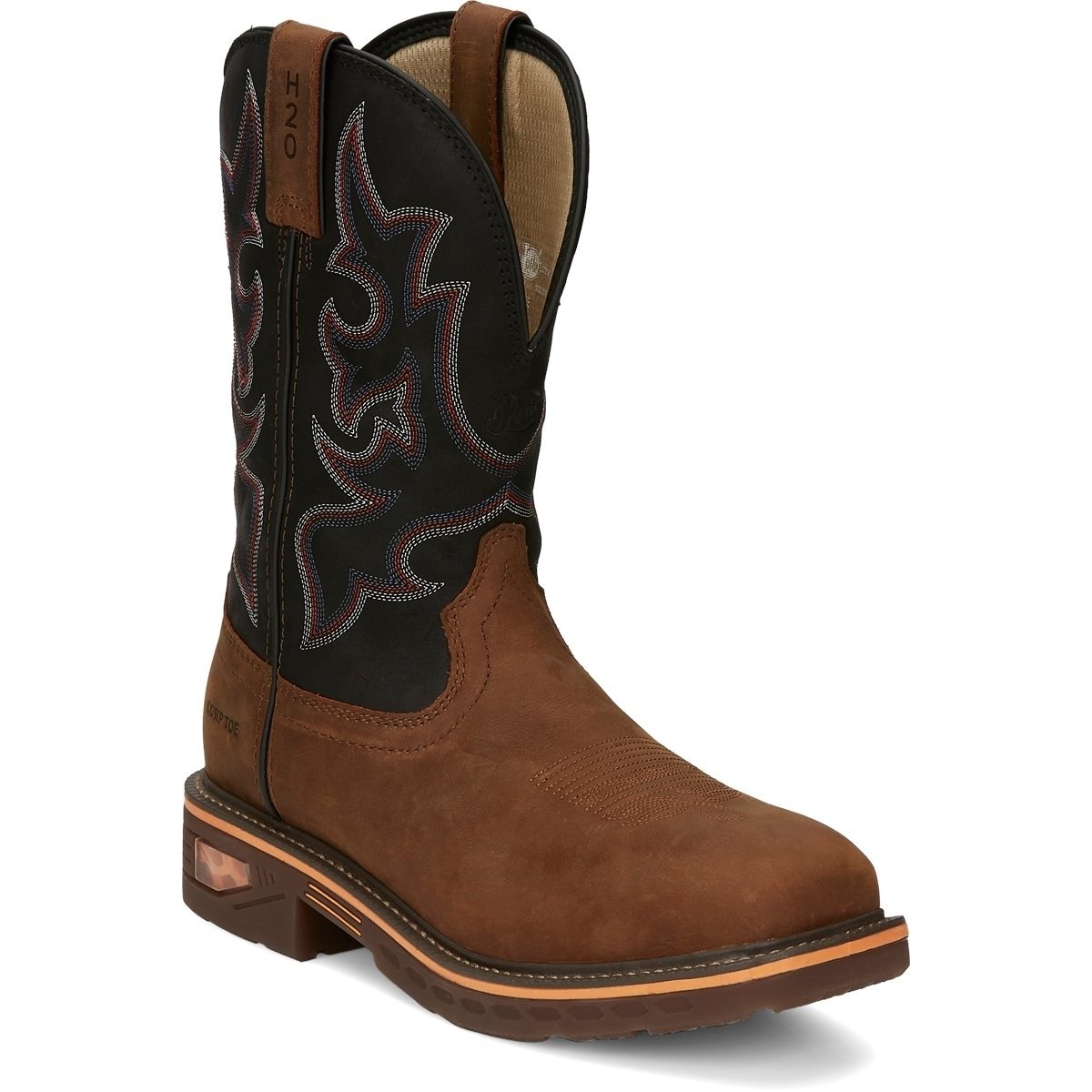 Justin Mens Resistor Western Work Boot Composite Toe - Cr4012